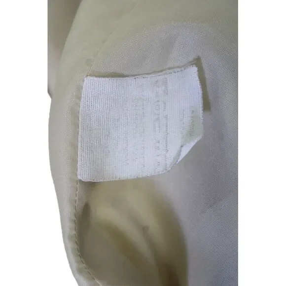 BCBG Max Azria Mens Overcoat Beige Polyester Collared Button Long Sleeve Size S - Picture 5 of 5